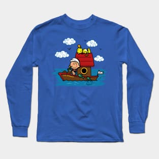 Cute Vintage Retro Sailor Cartoon Mashup Parody Long Sleeve T-Shirt